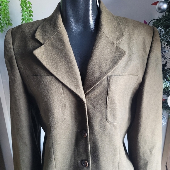 Amanda Smith Light Brown 100% Wool Blazer 10 - Picture 1 of 7